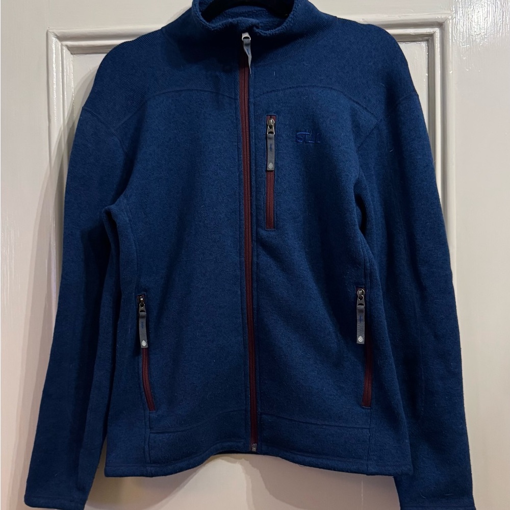 Blue Full-Zip Fleece Jacket Men’s Small